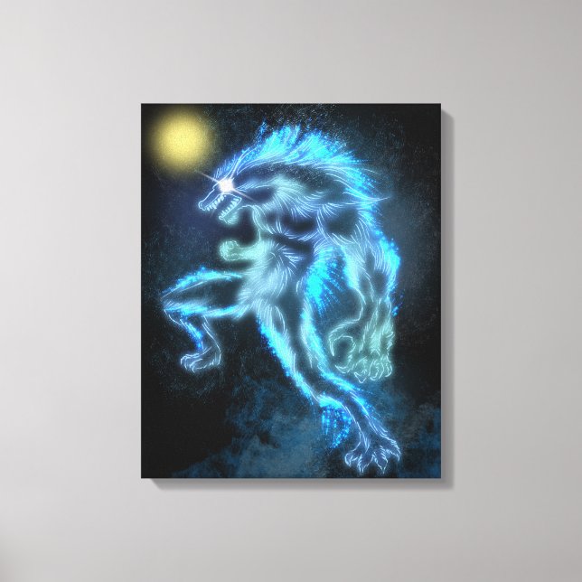 Lienzo Neon Warewolf (Anverso)