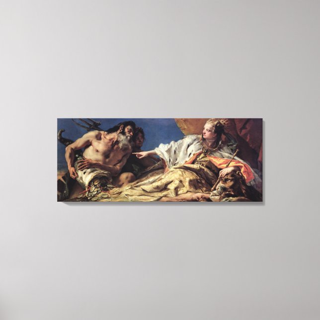 Lienzo Neptuno ofrece regalos a Venecia (fresco en el tec (Anverso)