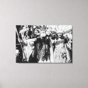 Lienzo Neptuno y Srta. América en la fotografía del