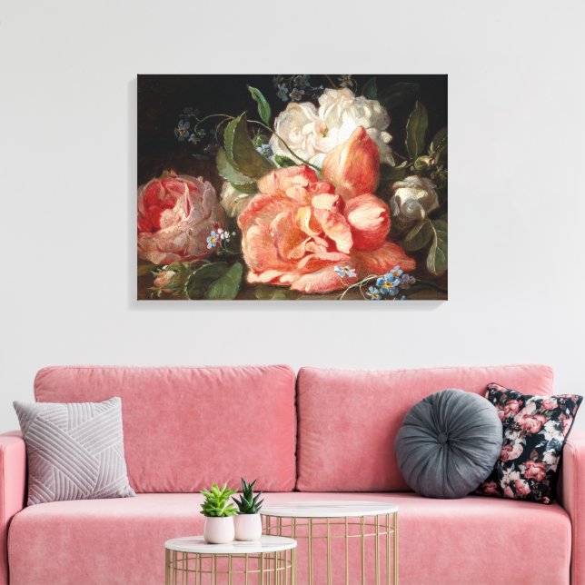 Lienzo Neugebauer J. Un ramo de flores con rosas... (Insitu (Sala de estar))
