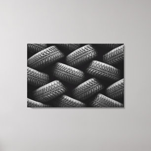 Lienzo Neumáticos de coche negros 2