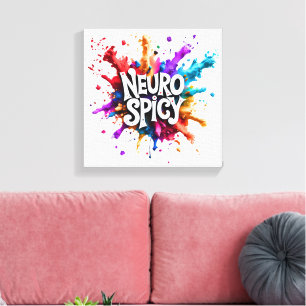 Lienzo NEUROSPICY neurodiversidad autismo tdah dislexia