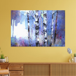 Lienzo Nevada en el Birch Encantado