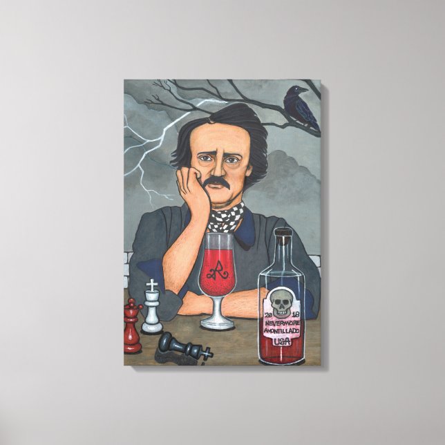 LIENZO NEVERMORE POE (Anverso)