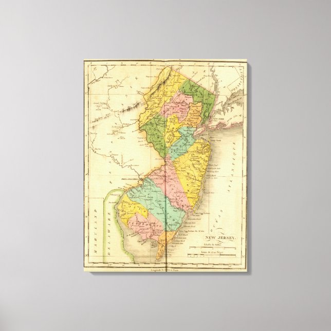 Lienzo New Jersey US (Anverso)