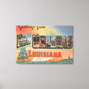 Lienzo New Orleans, Luisiana - escenas grandes de la