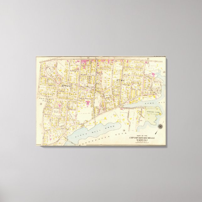 Lienzo New Rochelle wards 1-2, Nueva York (Anverso)
