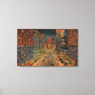 Lienzo New York City, opinión de NYNight del Times Square