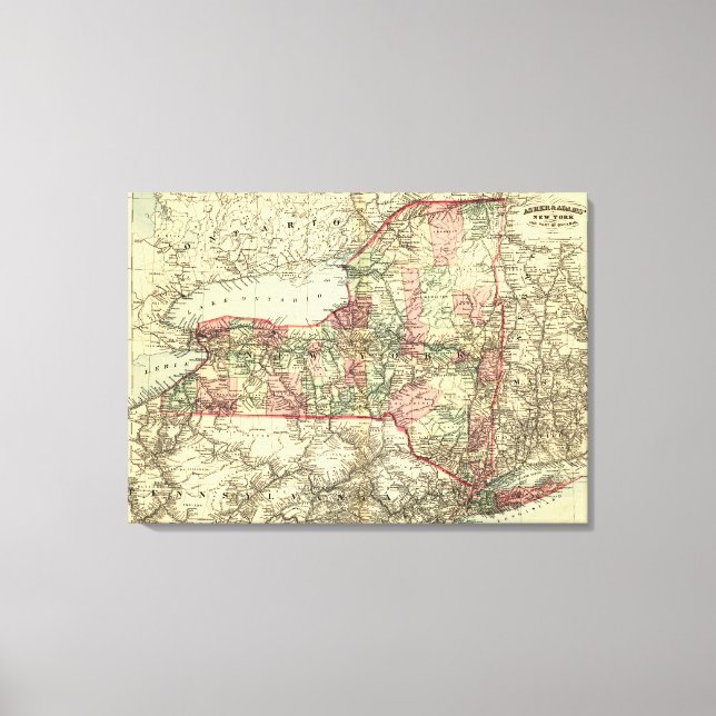 Lienzo New YorkPanoramic MapNew York (Anverso)