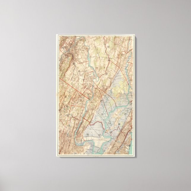 Lienzo Newark y Paterson, Nueva Jersey (Anverso)