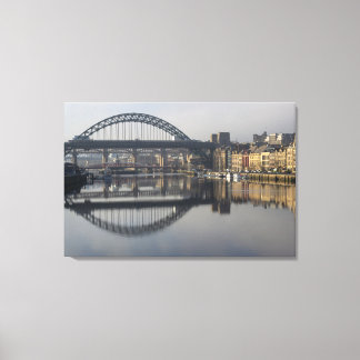 Lienzo Newcastle Quayside y el puente Tyne