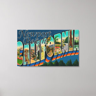 Lienzo Newport, California - Escenas de letras grandes