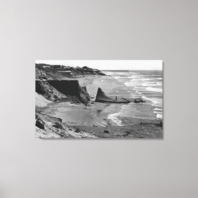 Lienzo Newport, Oregon Beach View Oregon Coast (Anverso)