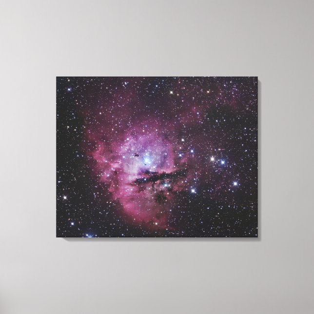 Lienzo NGC 281, nebulosa de emisión y grupo abierto en Ca (Anverso)