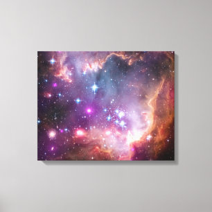 Lienzo NGC 602: Cúmulos de estrellas, pequeña nube de
