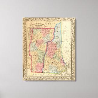 Lienzo NH, Mapa Vermont de Mitchell