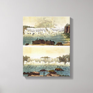 Lienzo Niagara Falls, 1818 (grabado del color)