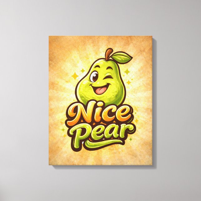 Lienzo Nice Pear - Feelin Fruity - Foodie Fiends (Anverso)
