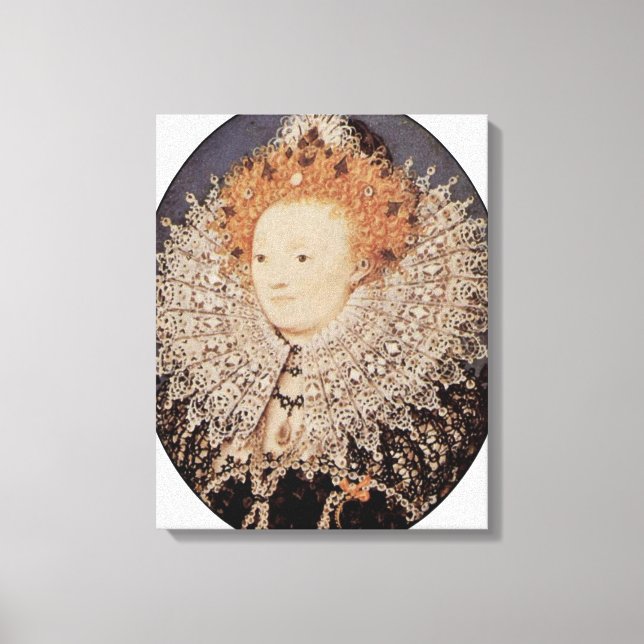 Lienzo Nicholas Hilliard - Reina Isabel I de Inglaterra (Anverso)