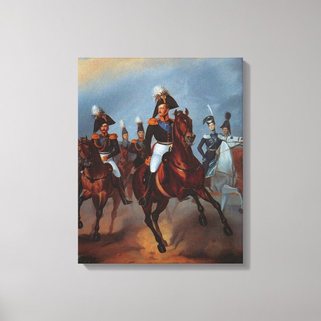 Lienzo Nicholas I con sus oficiales, 1835 (Anverso)