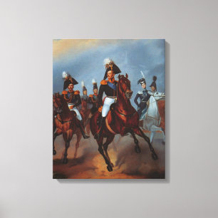 Lienzo Nicholas I con sus oficiales, 1835