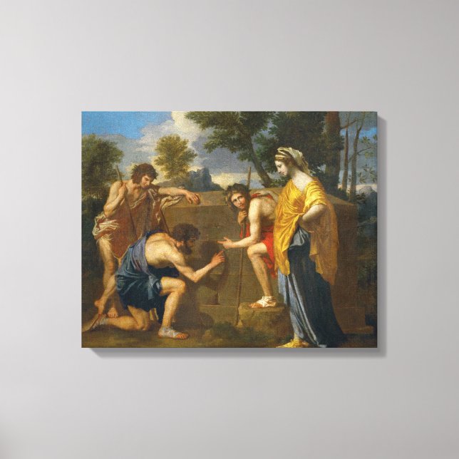 Lienzo Nicolas Poussin - Et in Arcadia ego (Anverso)