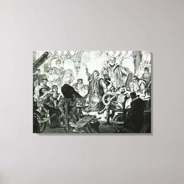 Lienzo Nicolaus Copernicus explica su teoría (Anverso)