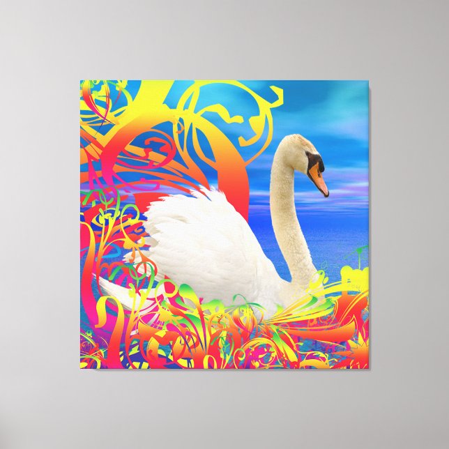 Lienzo Nido de cisne (Anverso)