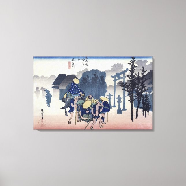 Lienzo Niebla matutina en Mishima (Anverso)