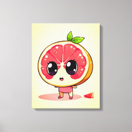 Lienzo Niedlicher Grapefruit-Charakter
