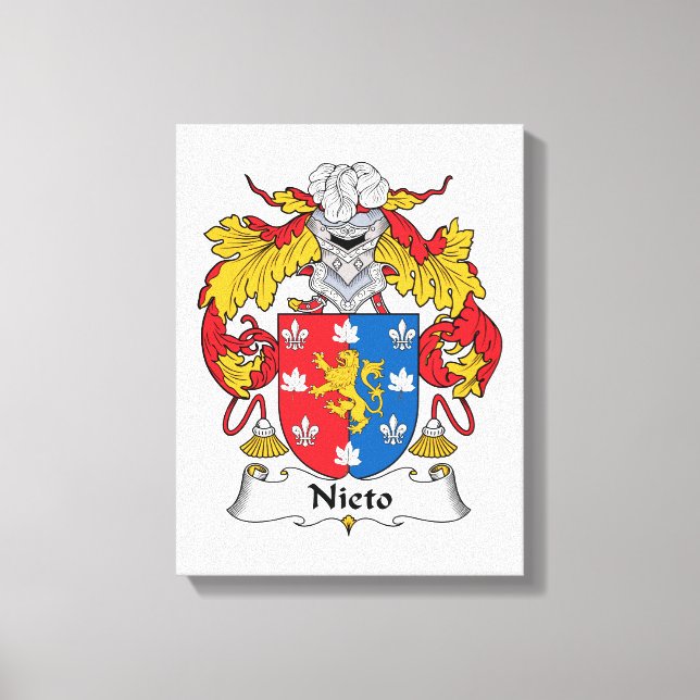 Lienzo Nieto Family Crest (Anverso)
