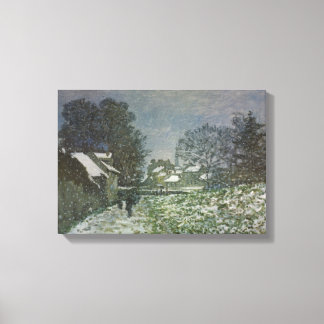 Lienzo Nieve en Argenteuil por Claude Monet