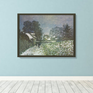 Lienzo Nieve en Argenteuil por Claude Monet