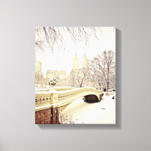 Lienzo Nieve en Central Park - Nueva York en invierno