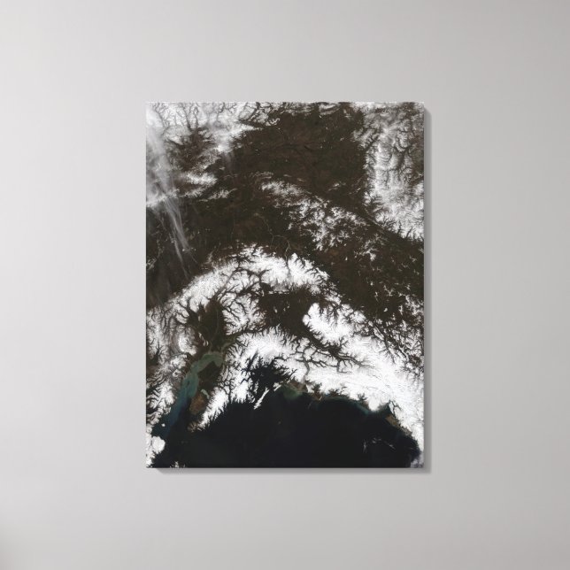 Lienzo Nieve en el centro sur de Alaska (Anverso)