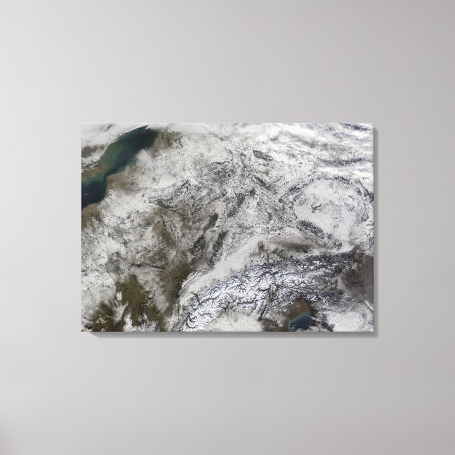 Lienzo Nieve en Europa (Anverso)