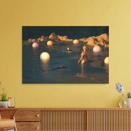 Lienzo Night Swimming