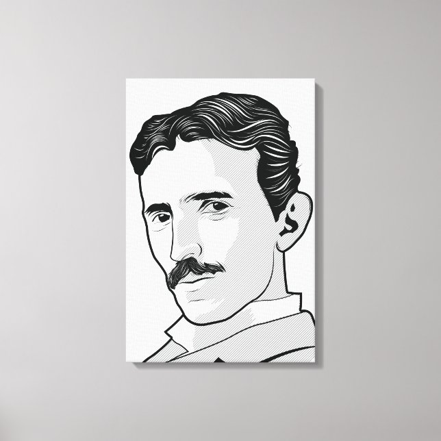 Lienzo Nikola Tesla Face (Anverso)