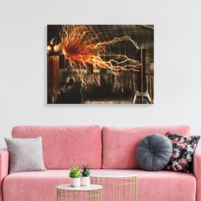 Lienzo Nikola Tesla Man of Mystery Color Redux (Insitu (Sala de estar))