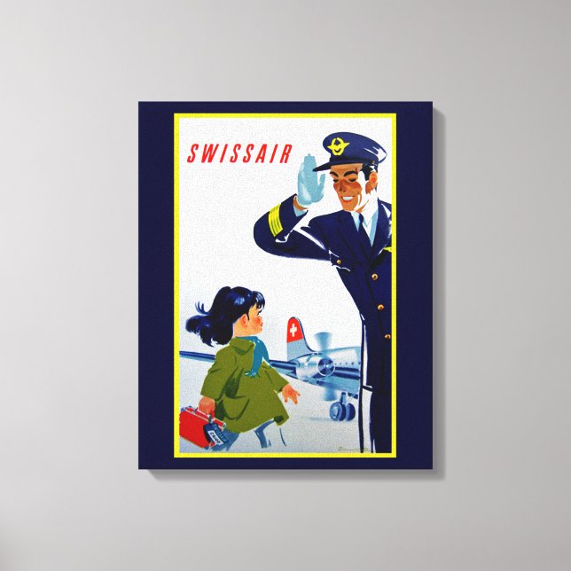 Lienzo Niña Swissair Little - M (Anverso)