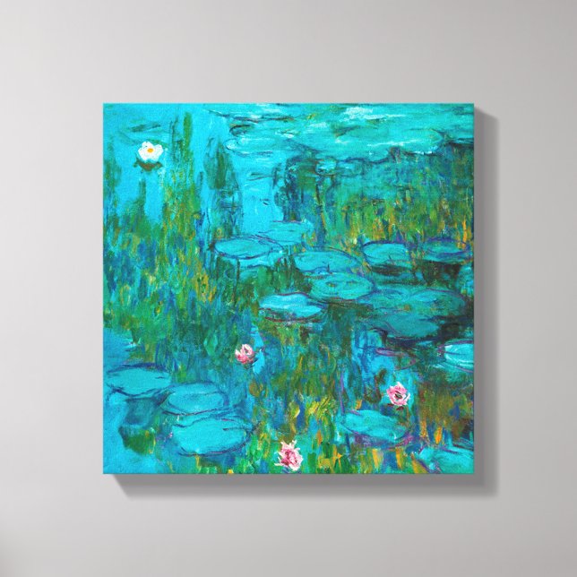 Lienzo Ninfas de Monet, pintura original impresionista (Anverso)