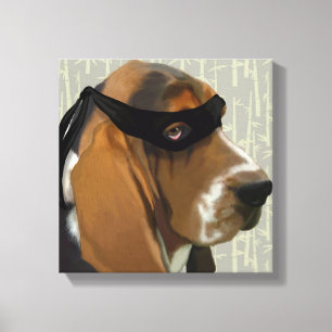 Lienzo Ninja Basset Hound Dog