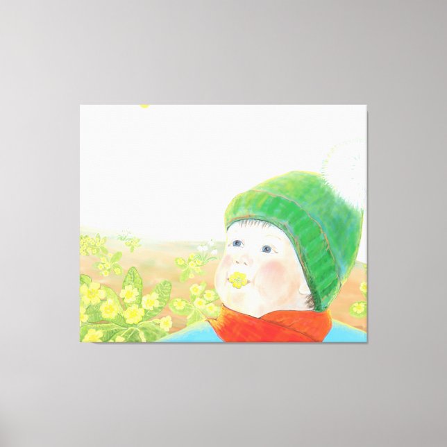 Lienzo Niño con Primorrosis salvaje (Anverso)