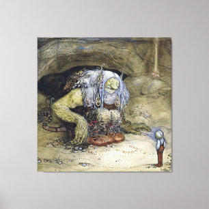 Lienzo “Niño con trol” de John Bauer