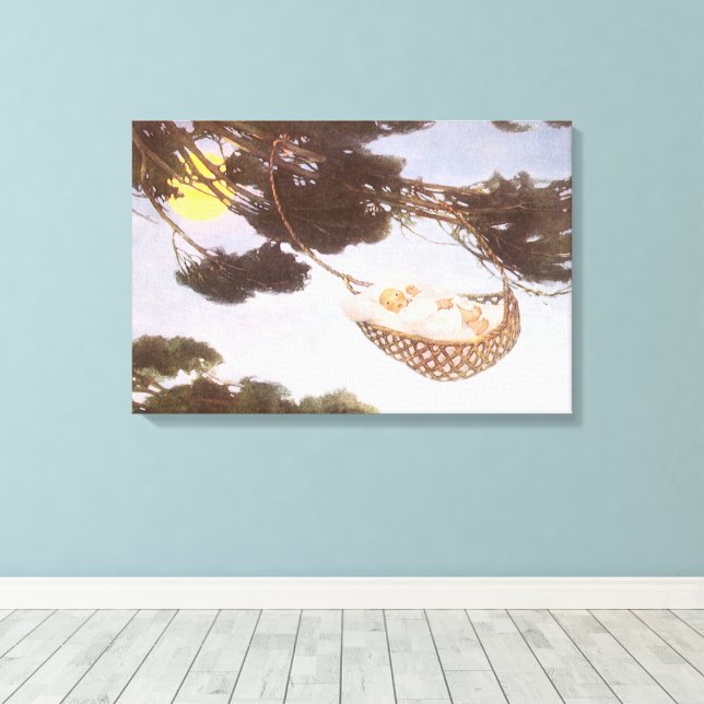 Lienzo Niño en el árbol de Hassoc de Jessie Willcox Smith (Insitu (piso de madera))