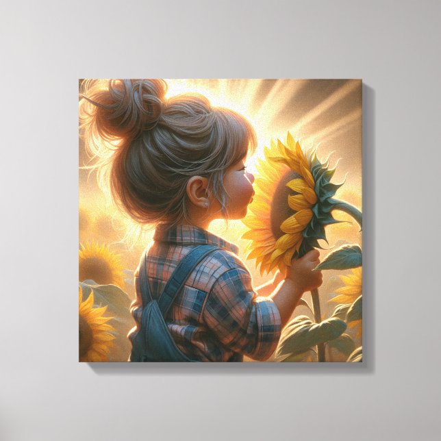 Lienzo Niño Girasol (Anverso)