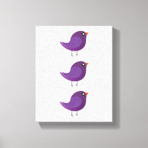 Lienzo Niños adorables pájaros