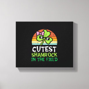 Lienzo Niños Chicas St Patricks Day Cutest Shamrock