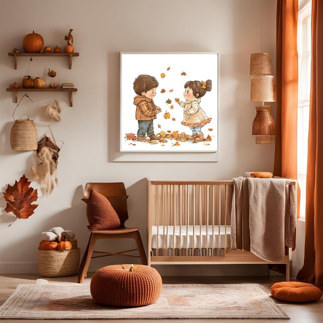 Lienzo Niños en otoño (Subido por el creador)