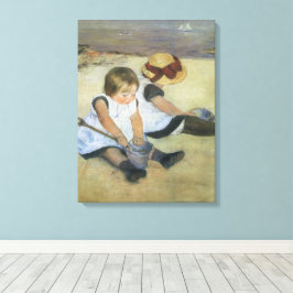 Lienzo Niños jugando en la playa por Mary Cassatt